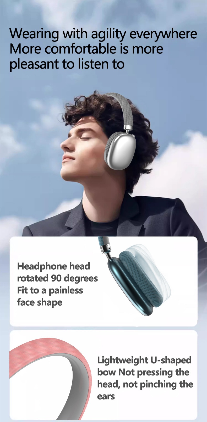 Cross-Border Hot-Selling Head-Mounted P959 Wireless Bluetooth Supports Card Insertion E-commerce Suitable For_voghion.com