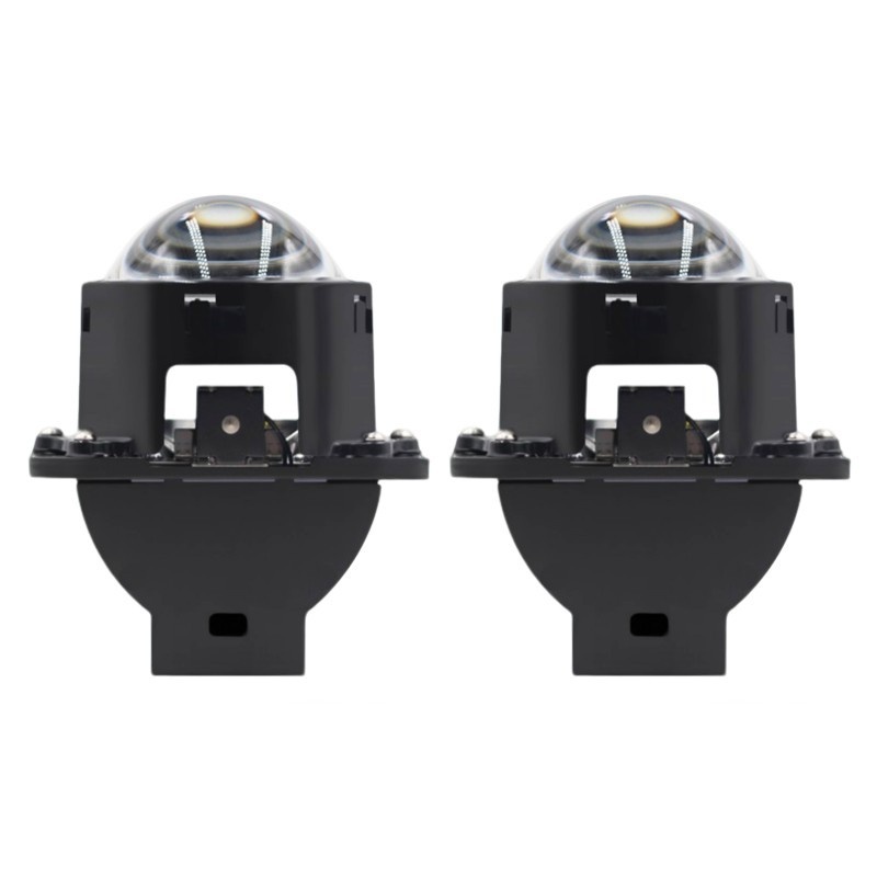 New B8 Beam Lens Dual Lamp Cup Car LED Headlight Super Bright Focused Light Universal Modification_voghion.com