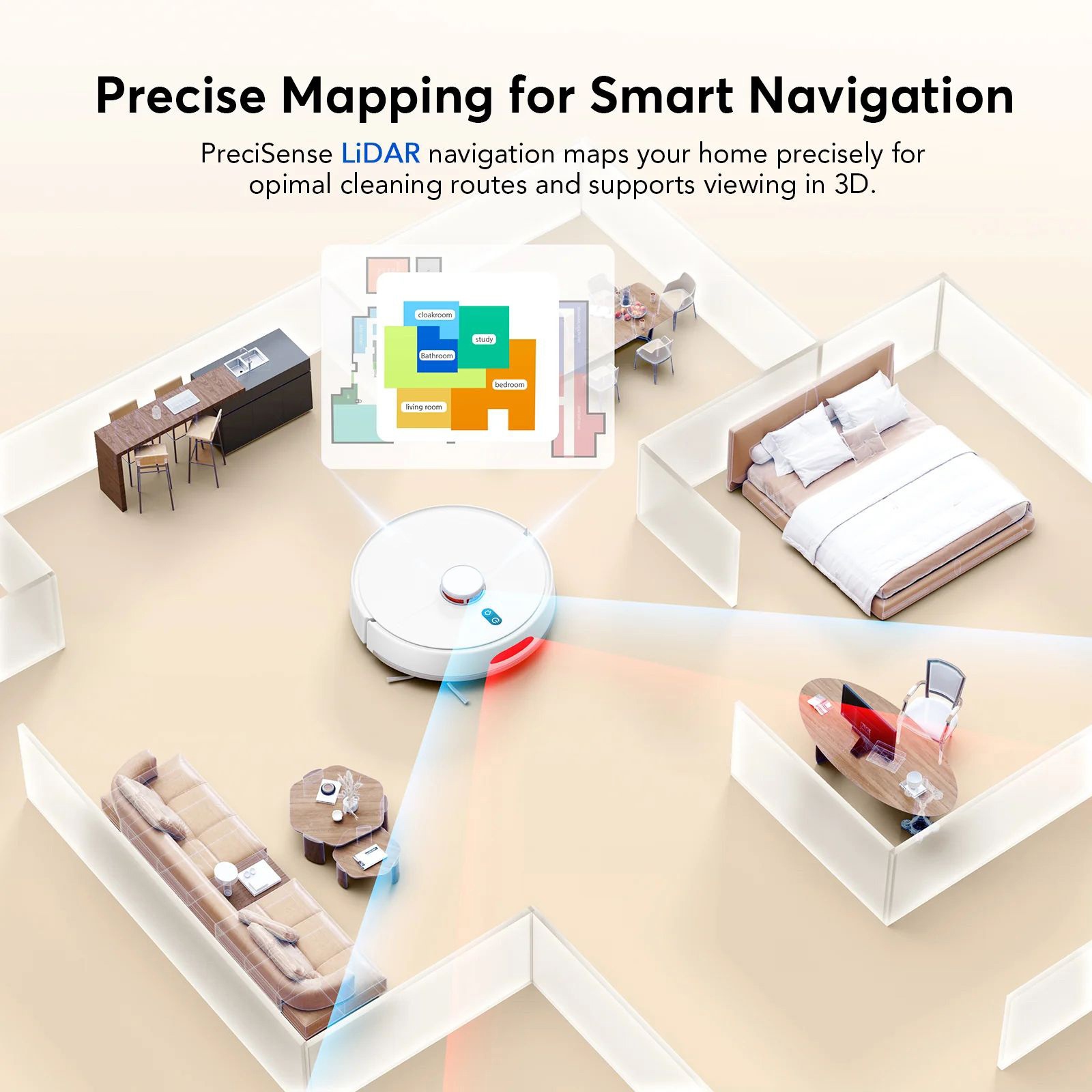 Customized M20m Robot Vacuum Cleaner With Cross-Border Light Customization, Labeling, Laser Navigation, Automatic_voghion.com