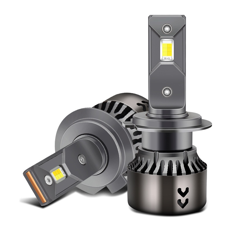 M5 Tri-Color Dual-Color Car LED Headlight 75W Modified Yellow Light Super Bright High-Low Beam Bulb H1 H4 H7 H11_voghion.com