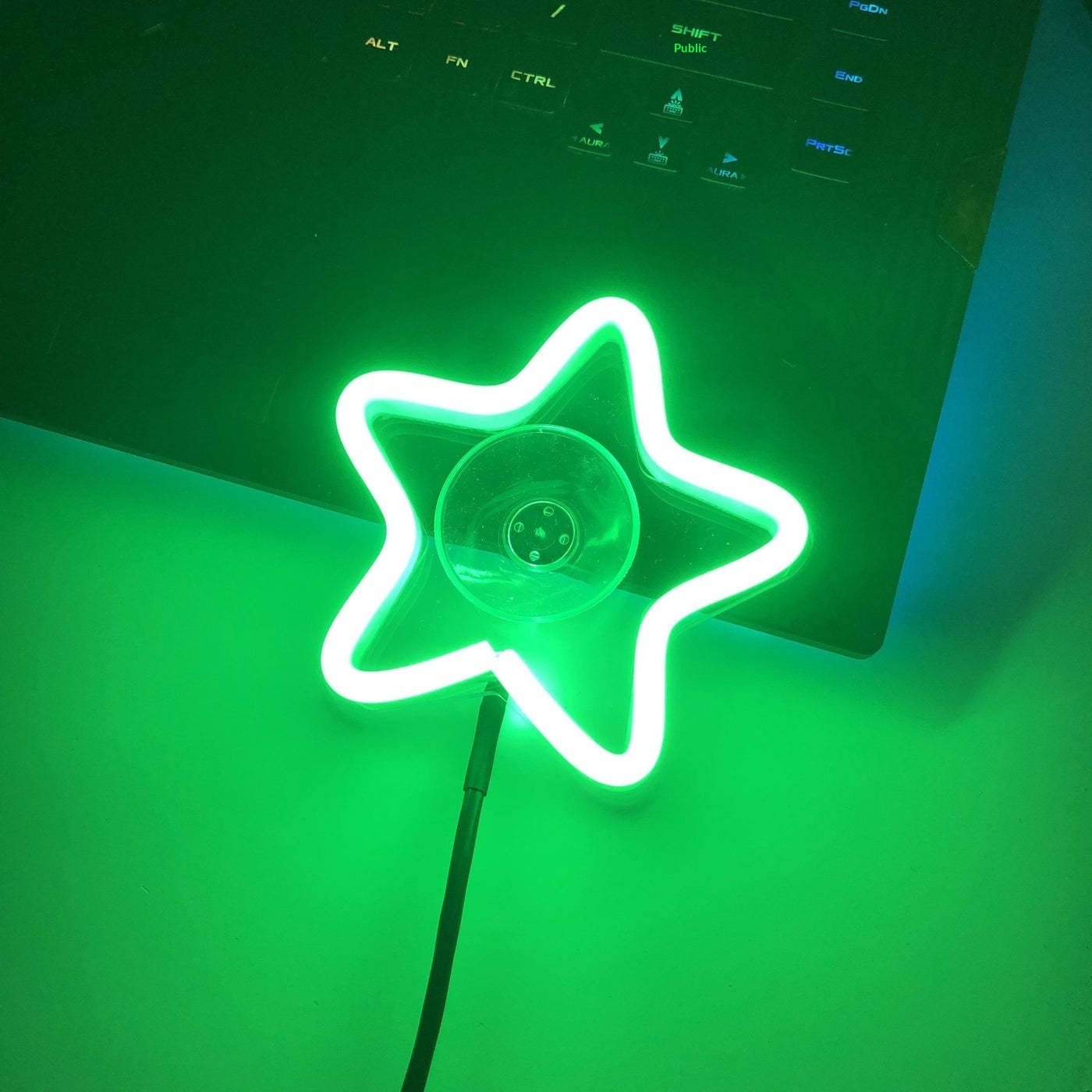 Triangle Glowing Interior Decoration Sticker Heart Atmosphere Modified Neon Car Window Ambient Light_voghion.com