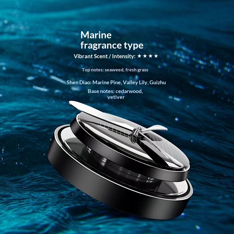 Deodorante per auto a energia solare diffusore rotante_voghion.com