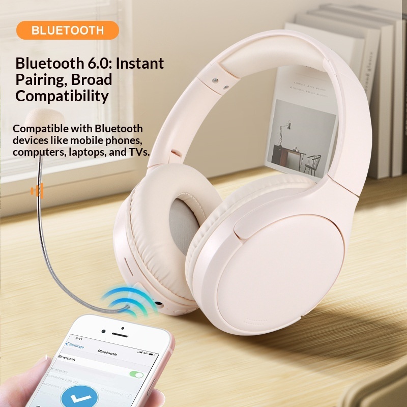 Student Ear Return Headphones Study Aid Long Battery Life Wireless Recitation Learning Headset Bluetooth 6.0_voghion.com