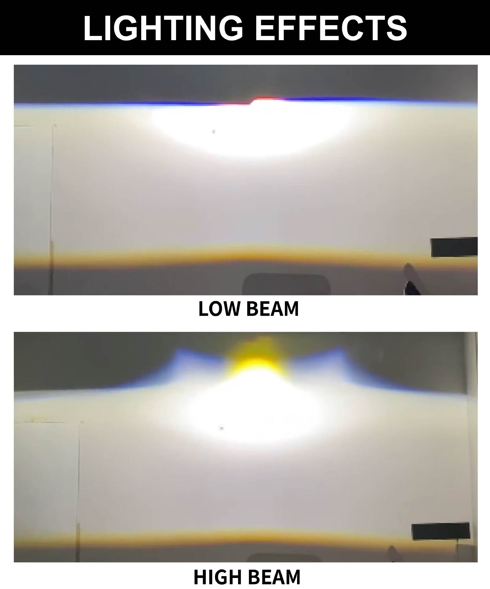 New B8 Beam Lens Dual Lamp Cup Car LED Headlight Super Bright Focused Light Universal Modification_voghion.com