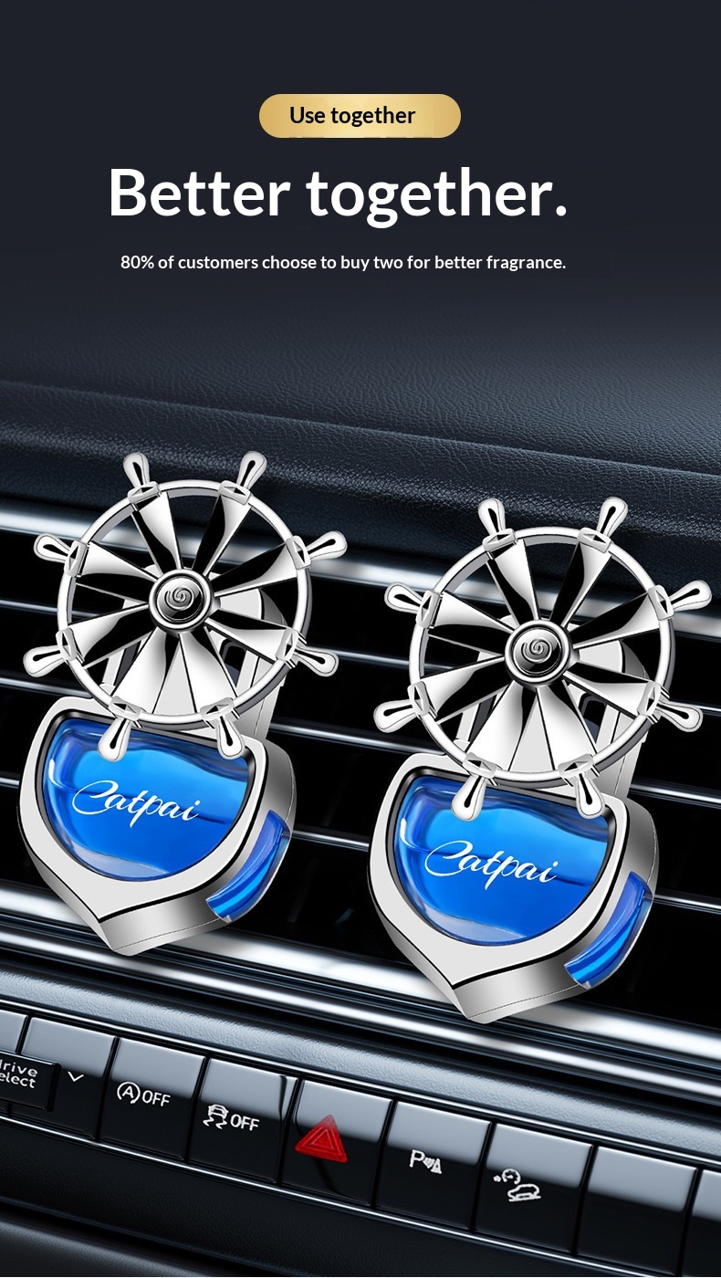 Bil luftfrisker roterende til ventilationsgitter langvarig duft_voghion.com