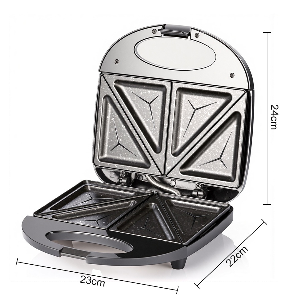 Macchina multifunzione per toast, waffle e colazione, riscaldante e per sandwich, conforme agli standard RAF UE, per uso domestico e transfrontaliero, modello 2578._voghion.com