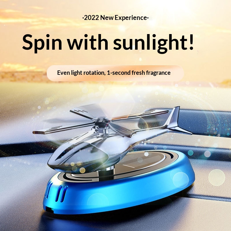Air Freshener Solar-Powered Perfume Rotating Airplane Ornament Odor Removal Fragrance Long-Lasting Scent In Car_voghion.com