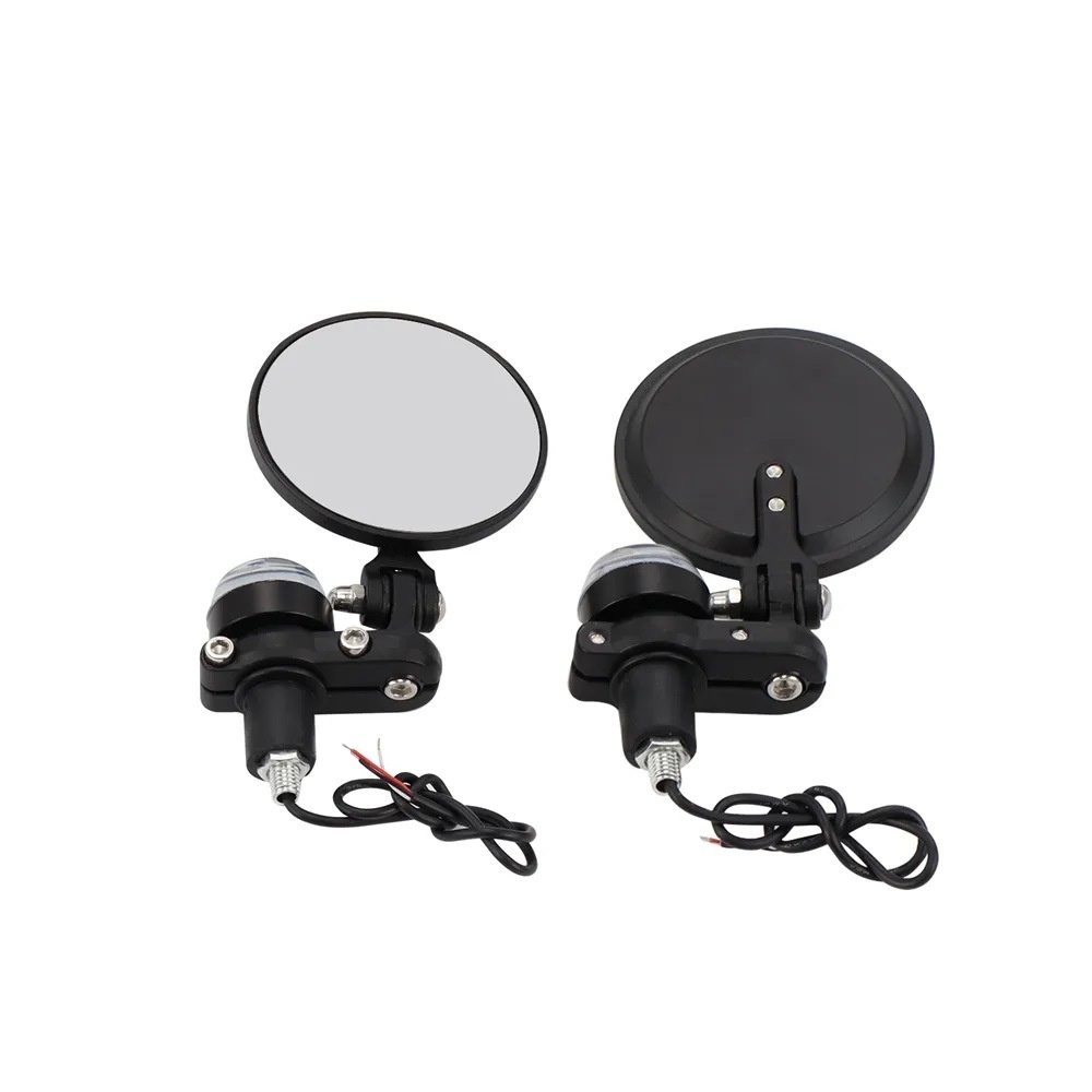 Motorcycle Harley Prince Modified Retro Folding Handlebar Rearview Reversing Mirror Reflector_voghion.com