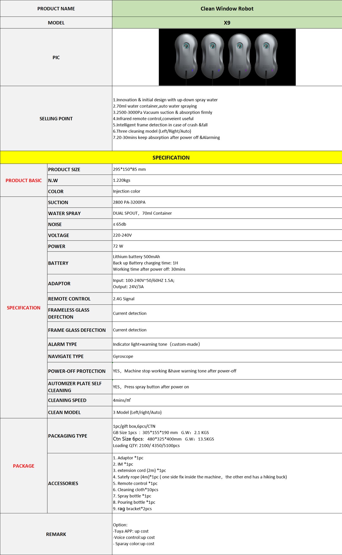 X9 Customized Cross-Border Window Cleaning Robot/Robot For Cleaning Glass_voghion.com