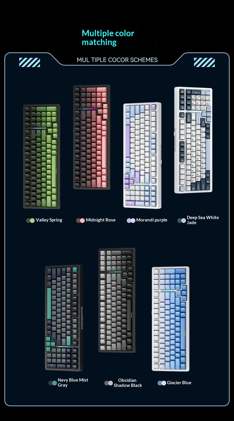 Sanju SG99 Customized Mechanical Keyboard Gasket Structure Full Key Hot-Swappable Wireless Bluetooth Tri-Mode Gaming_voghion.com