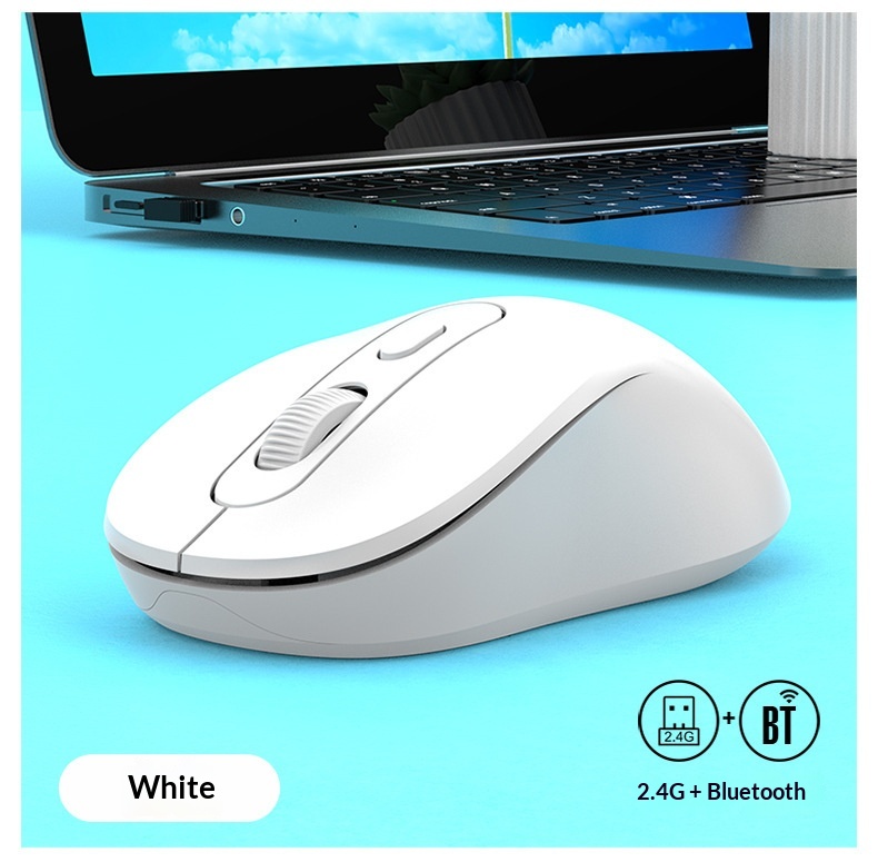 W300 Multi-mode Wireless Bluetooth Office Mouse For Laptop Tablet_voghion.com