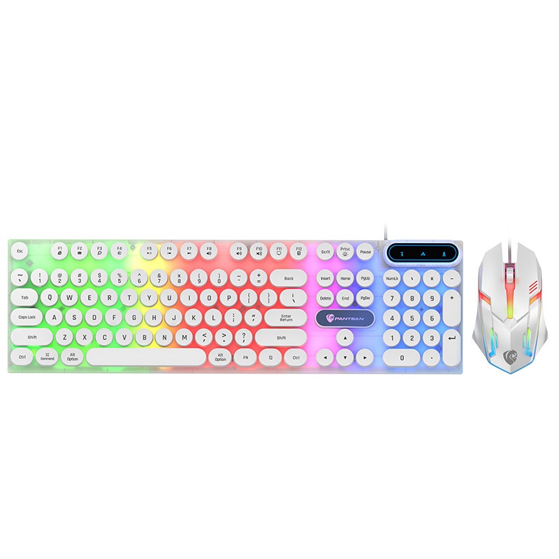 Pansen PT100 Wired Keyboard Set Gaming Office Desktop Laptop E-sports Key Mouse_voghion.com