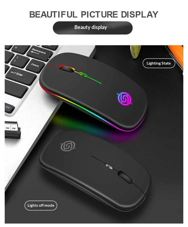 Wireless Gaming Mouse With Rgb Lighting Silent Rechargeable Design_voghion.com
