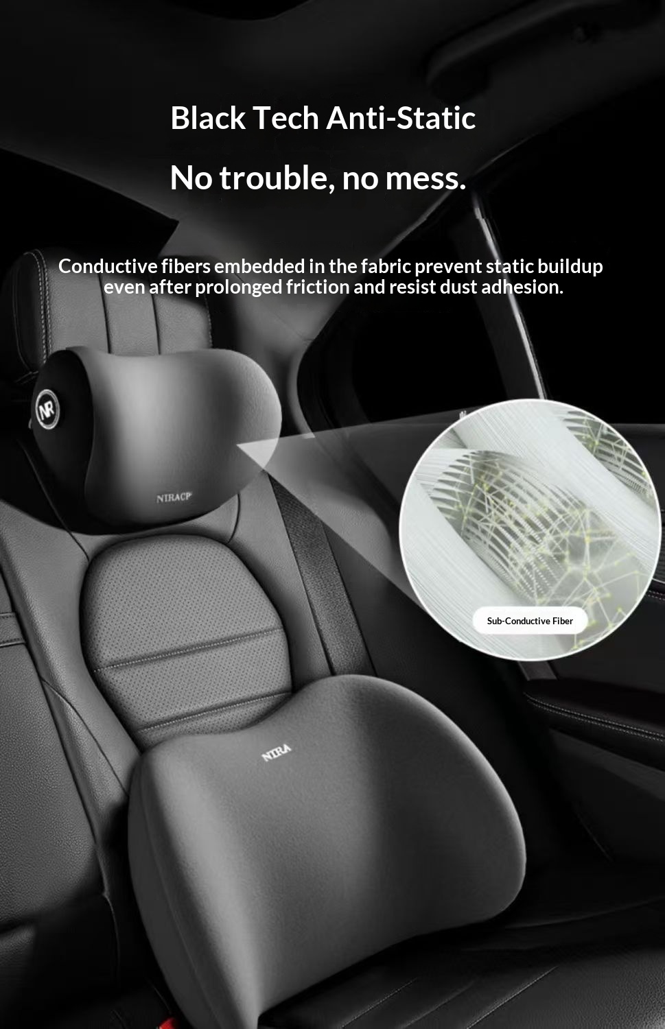 Cross-Border Headrest Seat Backrest Car Cushion Lumbar Support Neck Pillow_voghion.com