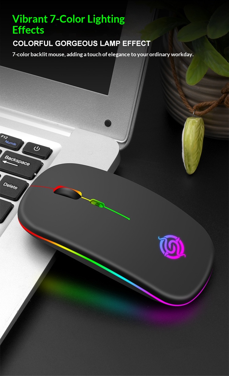 Wireless Gaming Mouse With Rgb Lighting Silent Rechargeable Design_voghion.com