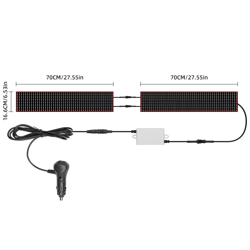 Schermo flessibile a LED "Occhio di Demone" per interni auto, camion e finestrini, luce decorativa personalizzabile, 12/24V, universale._voghion.com