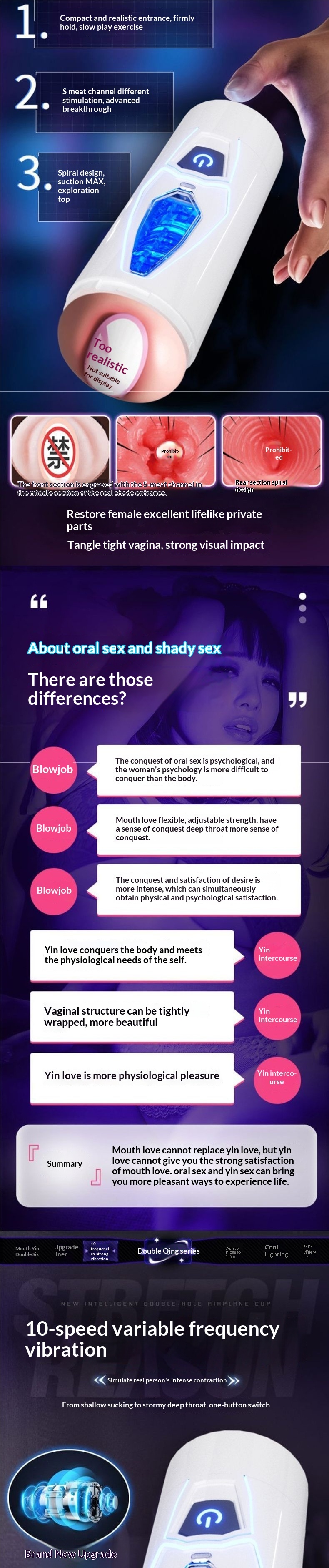 Dual-hole Fully Automatic Telescopic Airplane Cup Toy, Hands-free, Intelligent, Multifunctional, Heated, Interactive_voghion.com