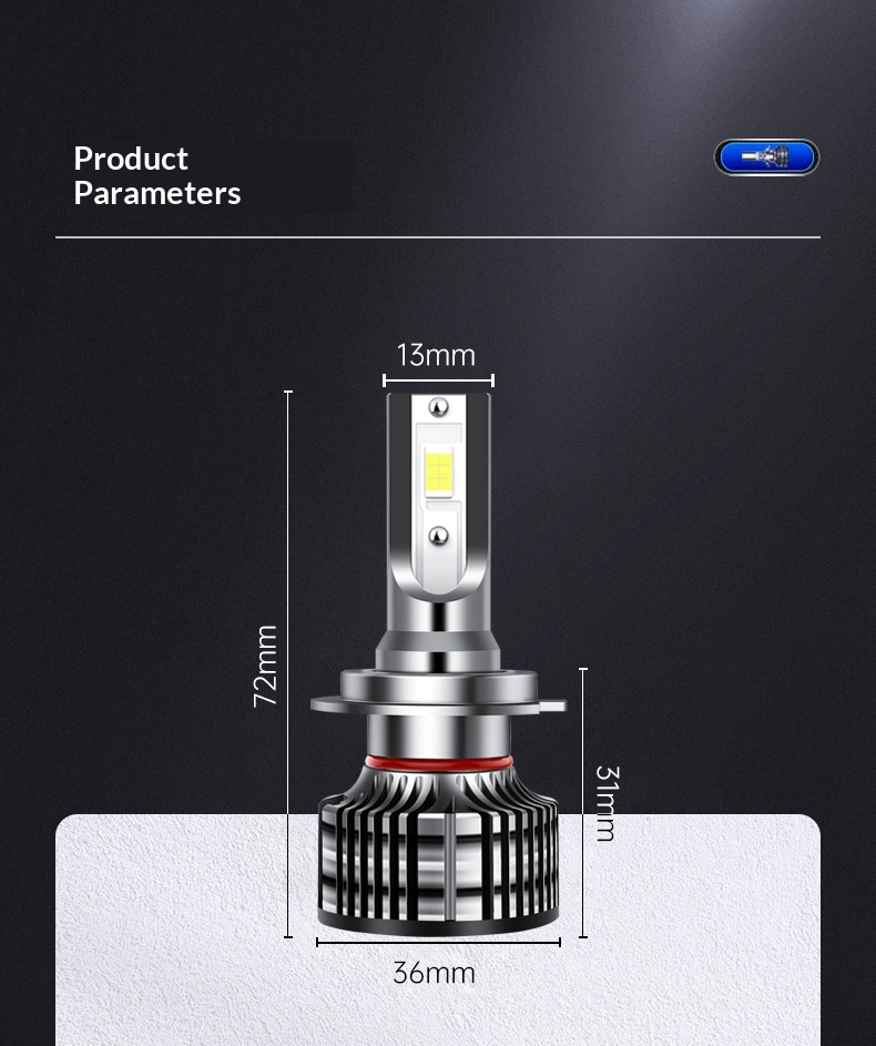 Super Bright Led Car Headlight Bulbs H1 H7 H4 9012 Spotlight_voghion.com