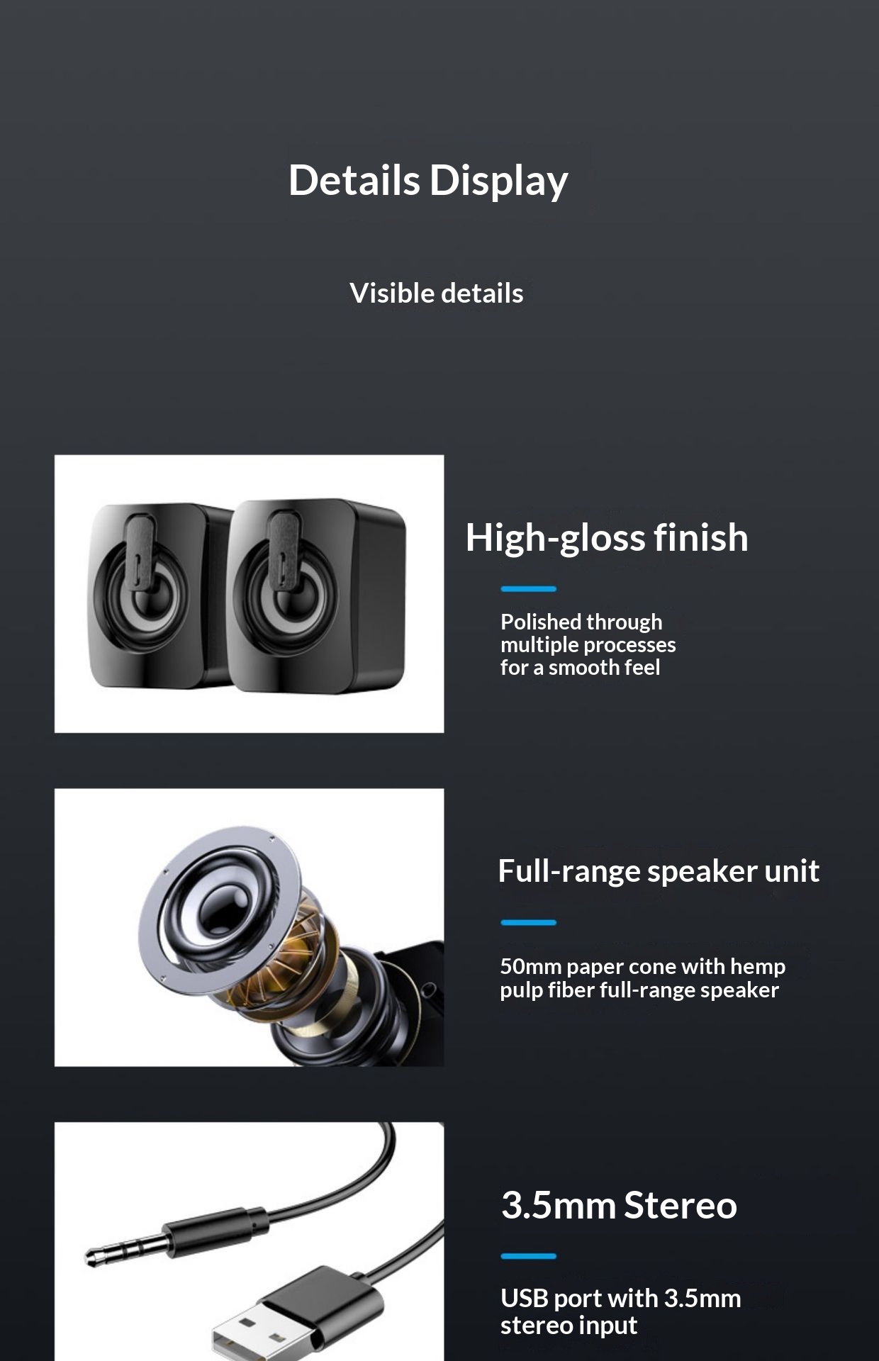 Wired Usb Desktop Computer And Mobile Phone Mini Subwoofer Speakers_voghion.com