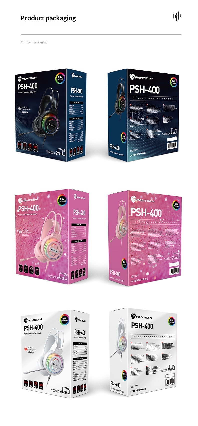 Cross-Border Pansun PSH-400 Over-Ear Computer Desktop Gaming Wired Laptop Headset_voghion.com