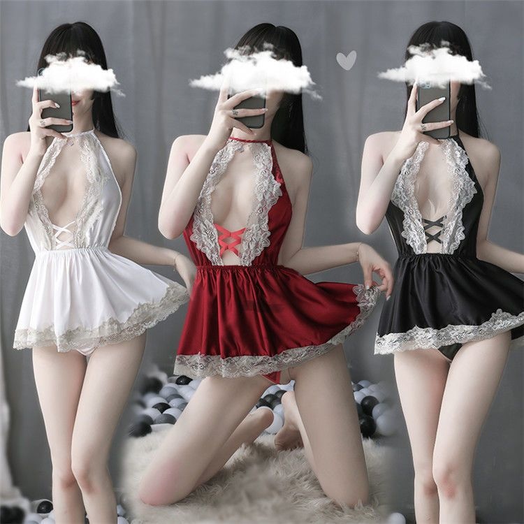 Uniform Temptation Sexy Women's Lingerie Tight-fitting Bodycon Dress Maid Secretary Passion Outfit Summer Short Skirt_voghion.com