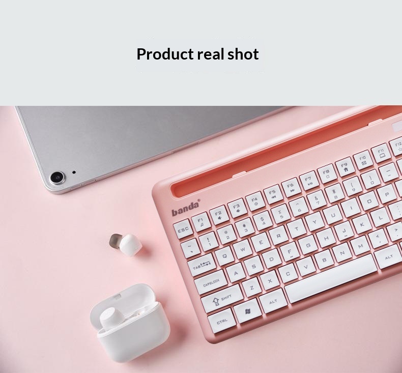 Banda Wireless Set Laptop External Chocolate Keys Power-saving Home Office Keyboard Mouse_voghion.com