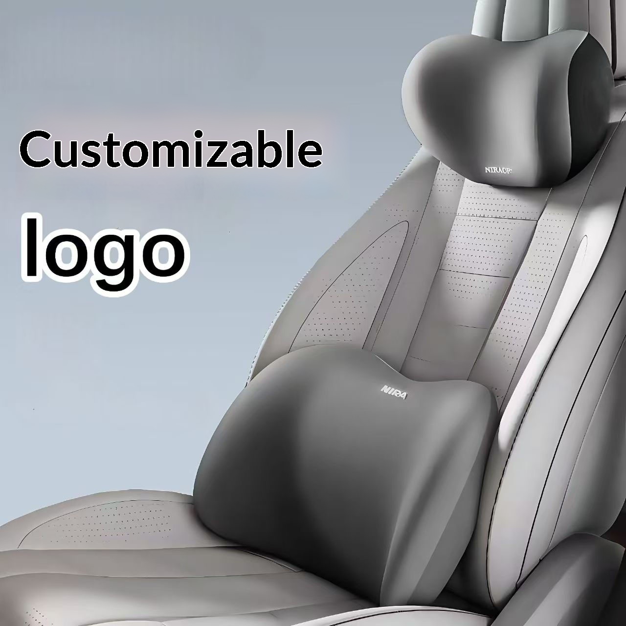 Cuscino poggiatesta per auto, protezione del collo, schienale con memory foam, supporto lombare, set di cuscini_voghion.com