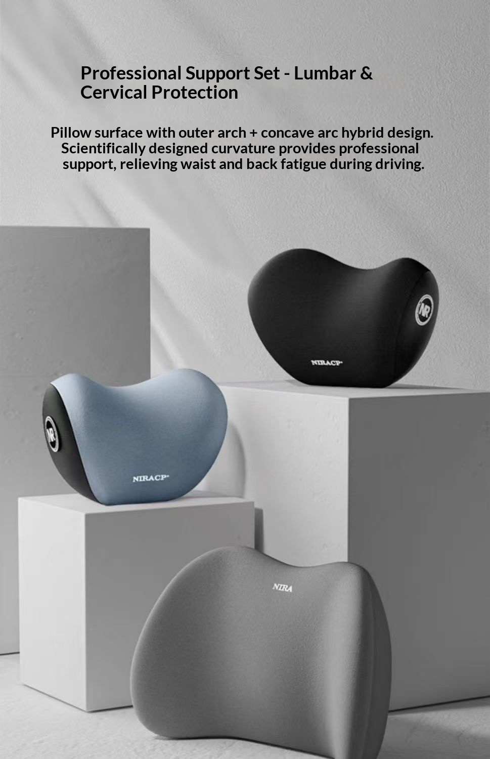 Cross-Border Headrest Seat Backrest Car Cushion Lumbar Support Neck Pillow_voghion.com