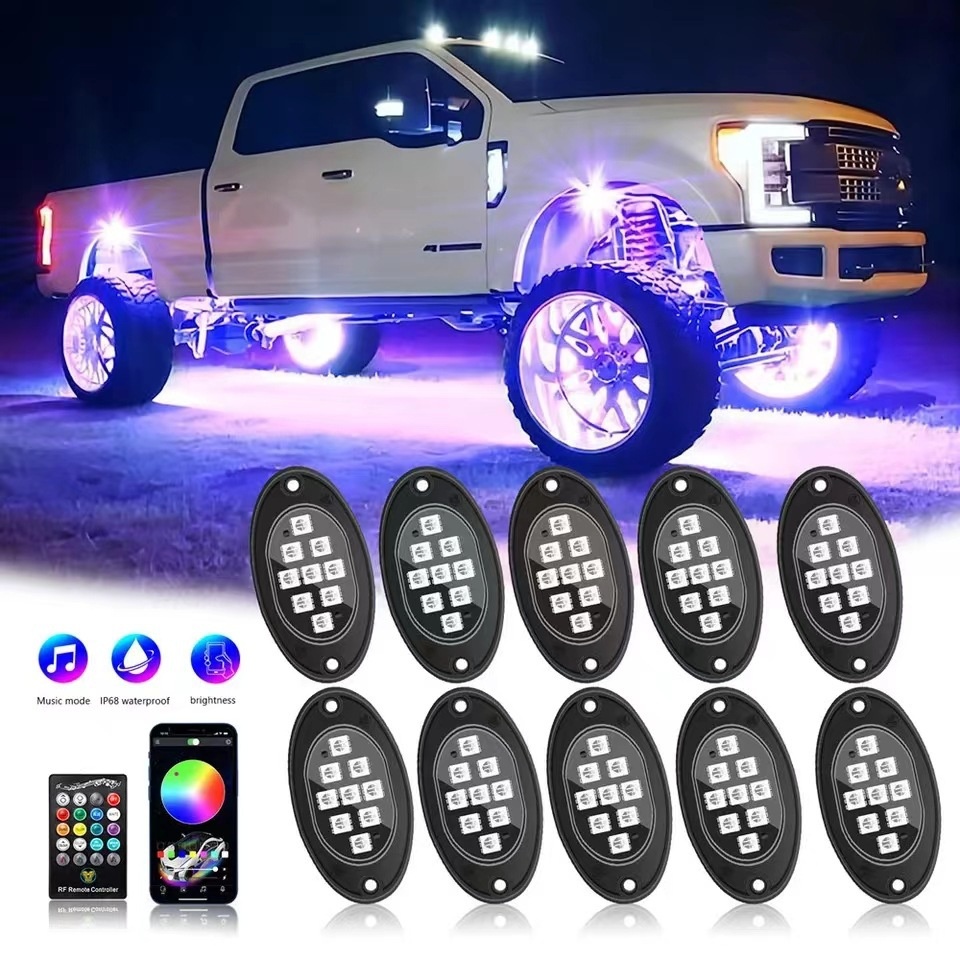Cross-border Popular Car LED Bluetooth APP Wireless Control Ambient , Off-road Pickup Truck Underbody Modification_voghion.com