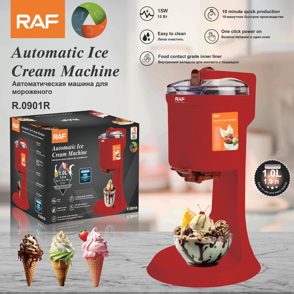 RAF Cross-Border Kleiner, selbstgebauter, vollautomatischer Mini-Eismaschinen-Haushaltsgerät für Kinder – DIY-Eiswaffelmaschine_voghion.com