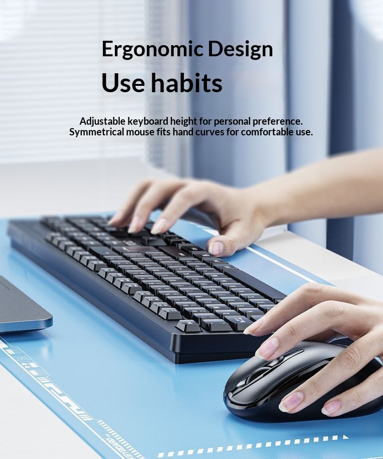 TPV AOC KM210 Wireless Keyboard Mouse Set Business Office Laptop Desktop Computer 2.4G_voghion.com