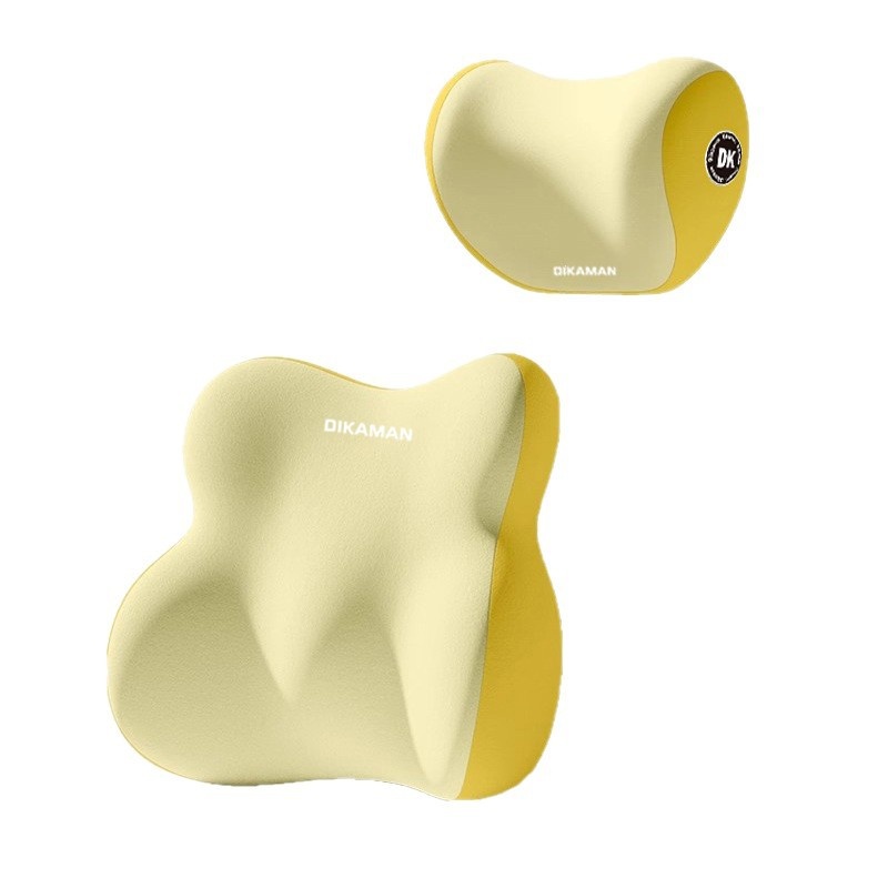 Headrest Lumbar Support Set For Women Colorful Waist Cushion Backrest Driving Essential Seat Car Neck Pillow_voghion.com