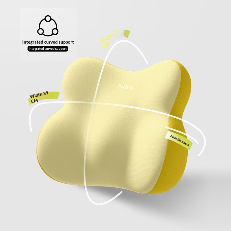 Grensoverschrijdend nekkussen van traagschuim, zitkussen, autohoofdsteun, lendensteun_voghion.com