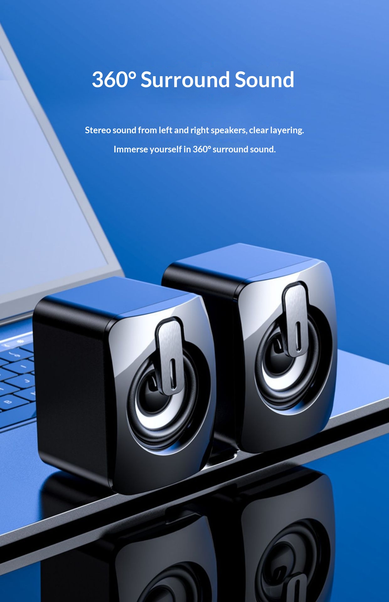 Wired Usb Desktop Computer And Mobile Phone Mini Subwoofer Speakers_voghion.com