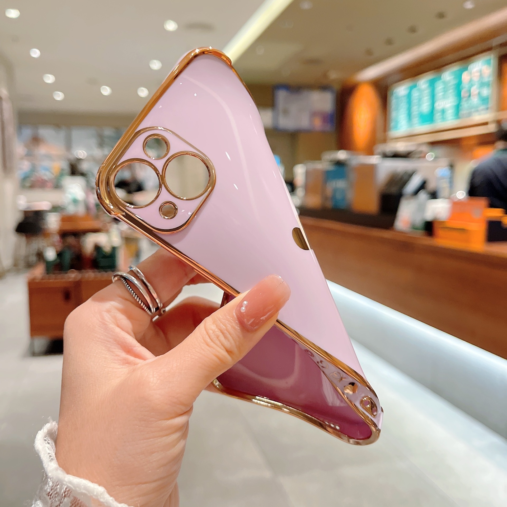 Suitable For 17/8PLUS Electroplated Side Heart-shaped IPhone16E/13PRO Phone Case XR Protective Soft Cover_voghion.com