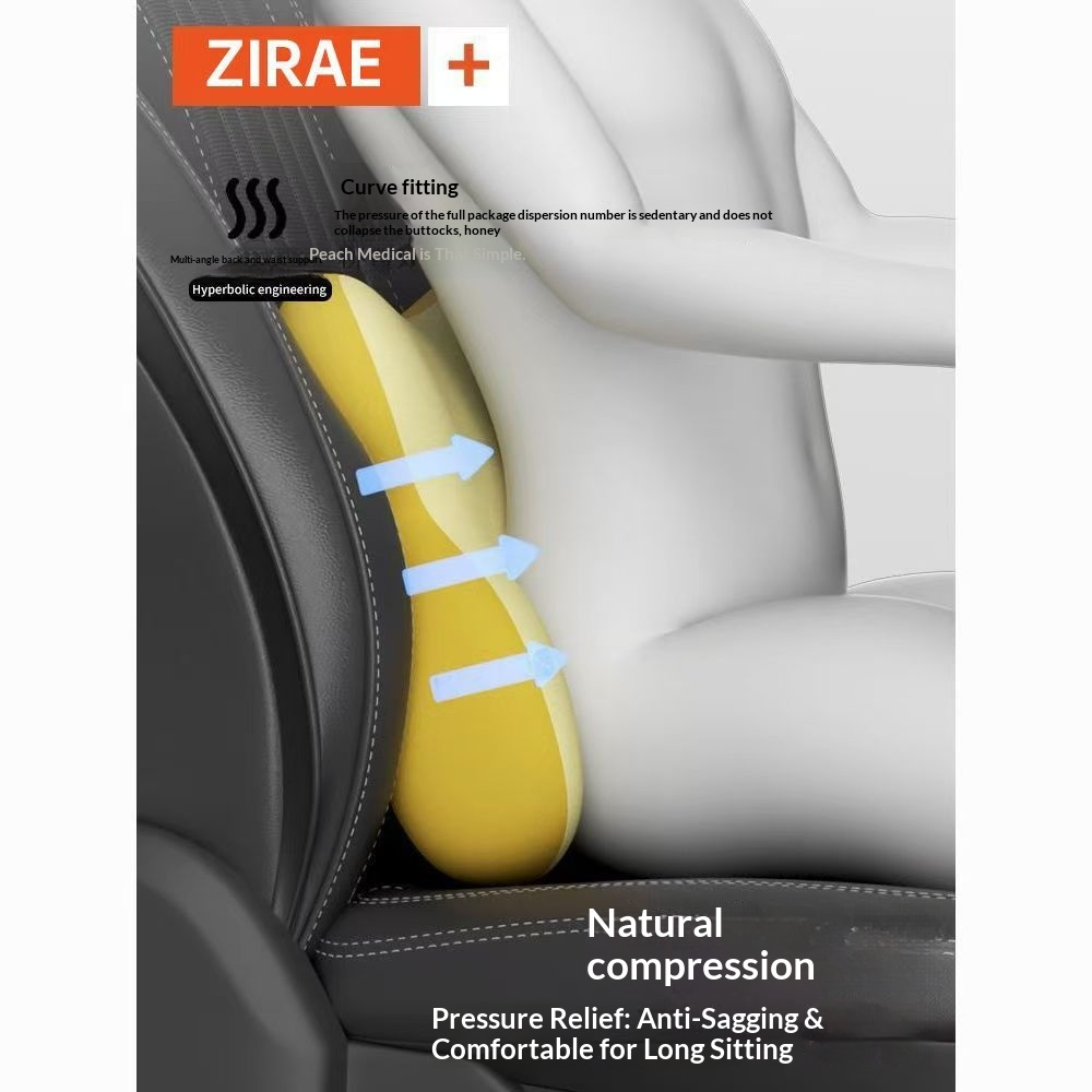 Conjunto de encosto de cabeça, almofada lombar, suporte lombar, espuma viscoelástica, travesseiro de pescoço de alta qualidade para carro_voghion.com