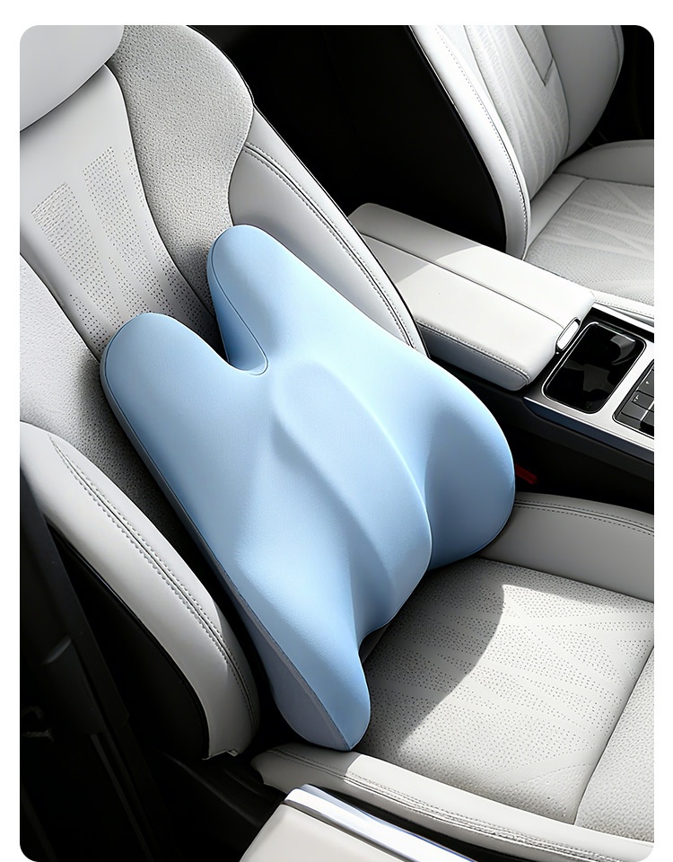Adjustable Support Memory Foam Lumbar Pillow Office Car Seat Cushion Long Sitting Artifact_voghion.com