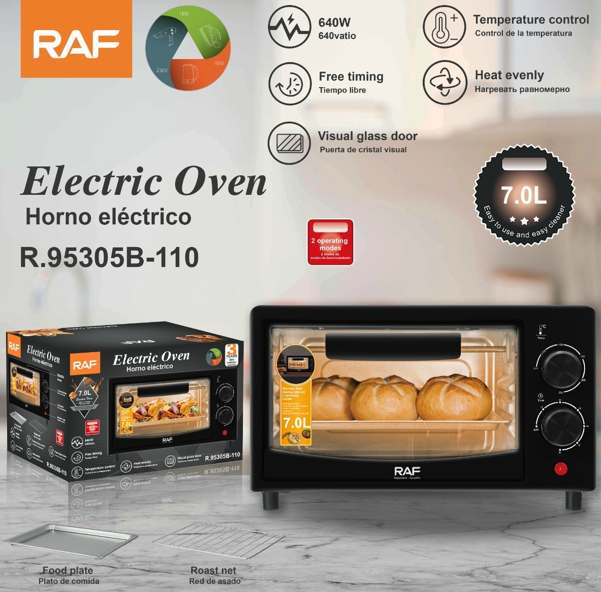 Multifunktionale Kleine Elektrische Hause Backen Küche Gerät Voll Automatische Mini Ofen 7L Ein Stück Dropshipping_voghion.com