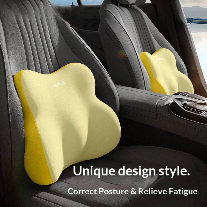Grensoverschrijdend nekkussen van traagschuim, zitkussen, autohoofdsteun, lendensteun_voghion.com