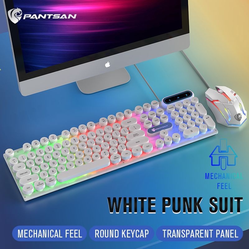 Pansen PT100 Wired Keyboard Set Gaming Office Desktop Laptop E-sports Key Mouse_voghion.com