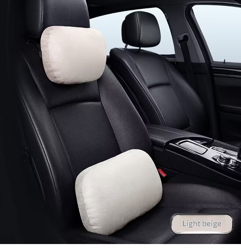 Almofada de assento Classe S, travesseiro de pescoço, apoio lombar para encosto de cabeça de carro_voghion.com