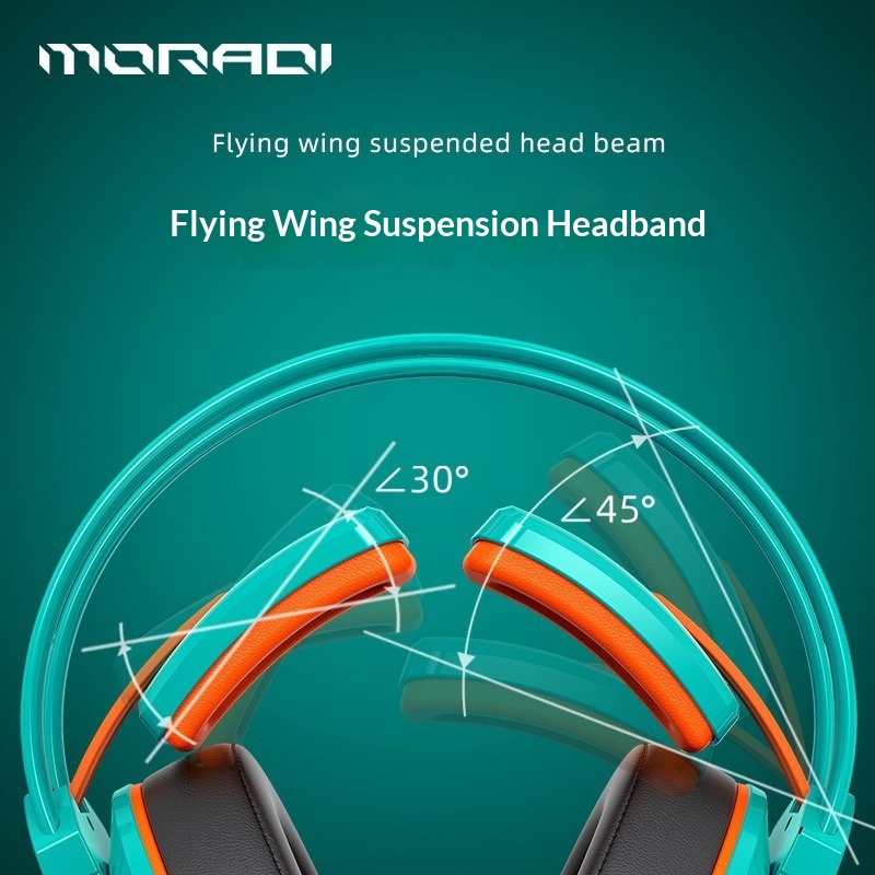 MoDi G200 Computer Over-ear Wired Headset With Microphone, 7.1-channel USB Gaming Headset, Specifically For Internet_voghion.com