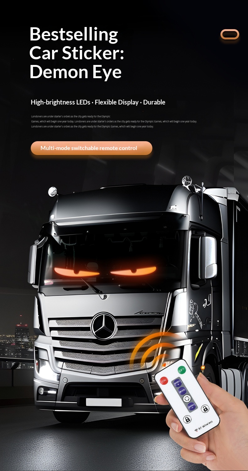 Bestseller Devil's Eye Car Smart Soft Screen Multi-Mode Expression Display LED Advertising Light_voghion.com