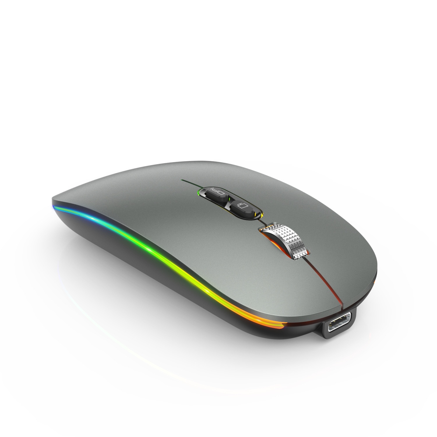 Wireless Gaming Mouse With Rgb Lighting Silent Rechargeable Design_voghion.com