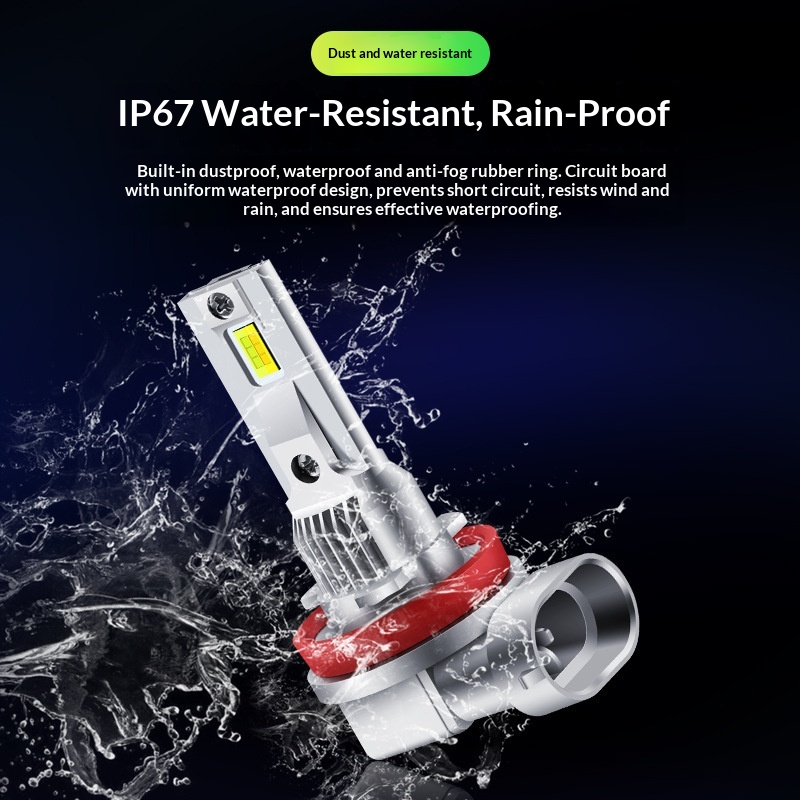 Faro fendinebbia anteriore a LED per auto, stile a punta, bicolore, H11 H8 9005 9006 H7, di grande successo commerciale._voghion.com