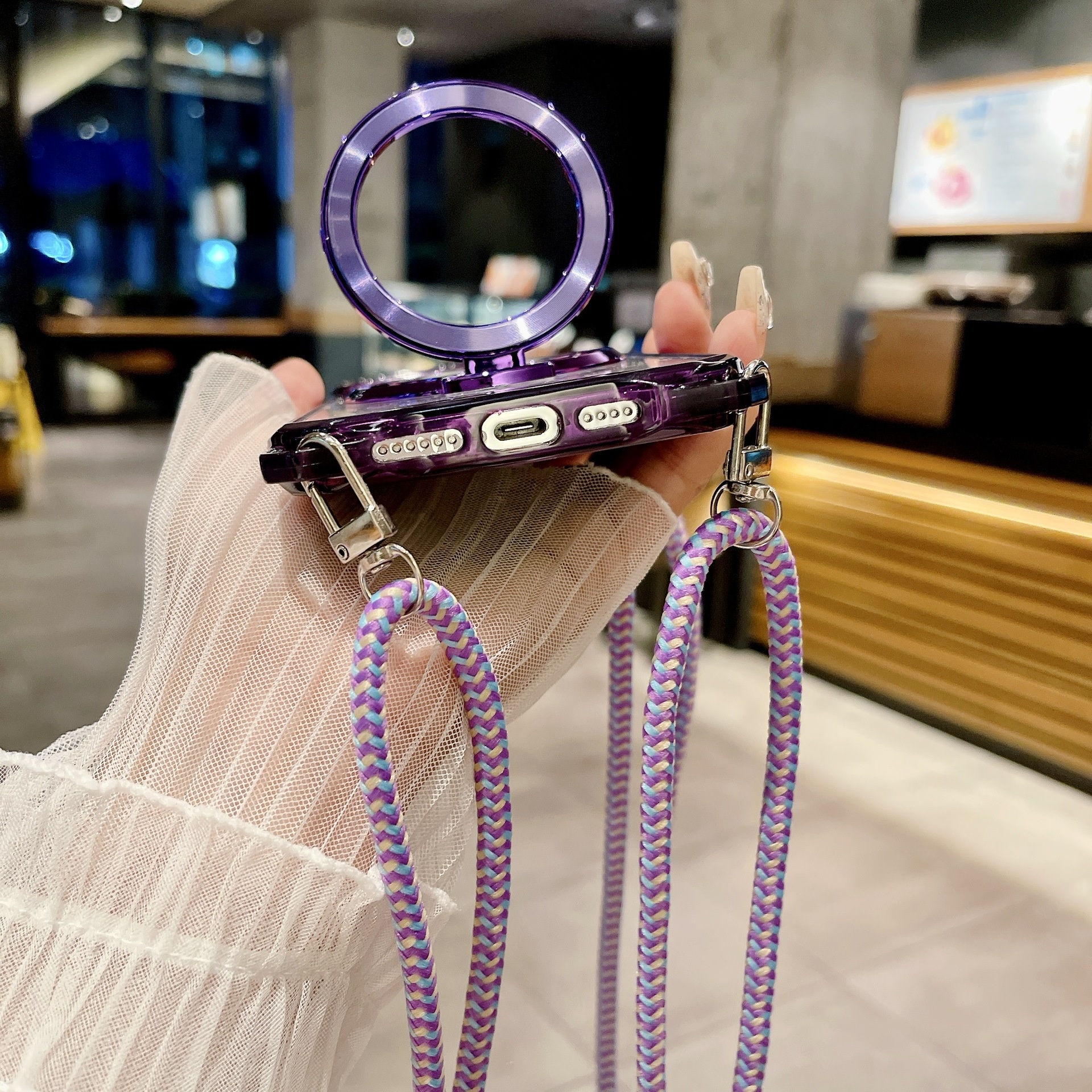 Magnetic Crossbody Case For Iphone 16 Pro Max With Stand_voghion.com