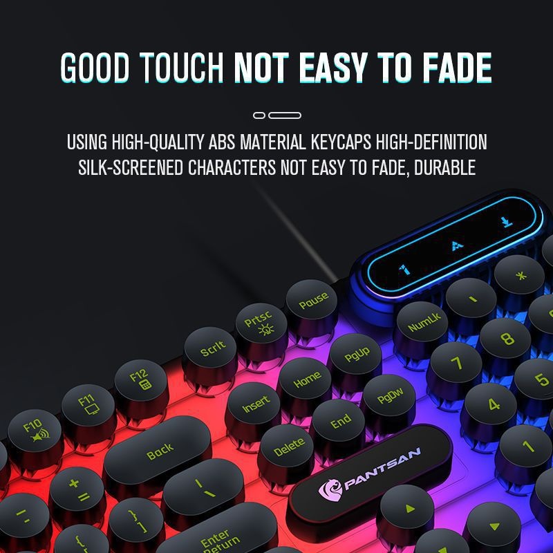 Pansen PT100 Wired Keyboard Set Gaming Office Desktop Laptop E-sports Key Mouse_voghion.com