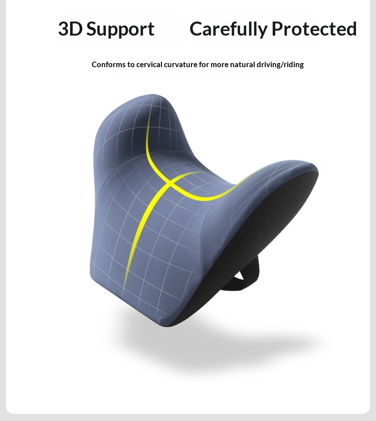 Headrest Neck Lumbar Support Memory Foam Seat Cushion Pillow Car Set_voghion.com