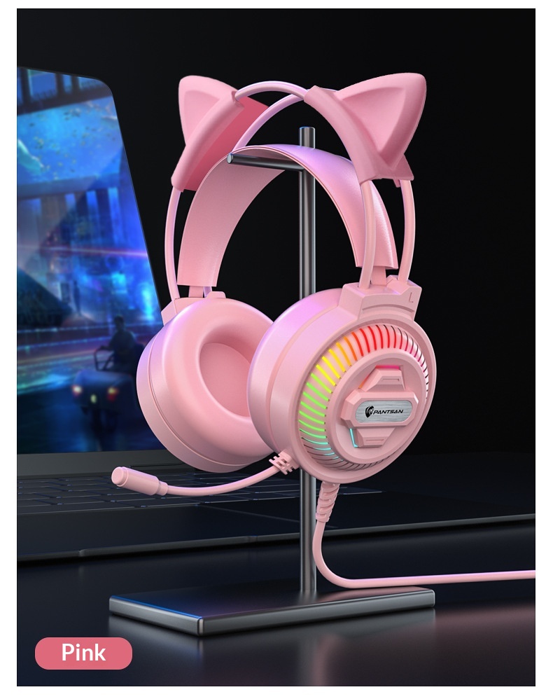 Cross-Border Pansun PSH-400 Over-Ear Computer Desktop Gaming Wired Laptop Headset_voghion.com