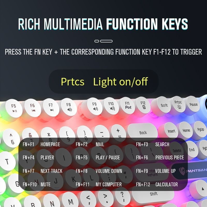 Pansen PT100 Wired Keyboard Set Gaming Office Desktop Laptop E-sports Key Mouse_voghion.com